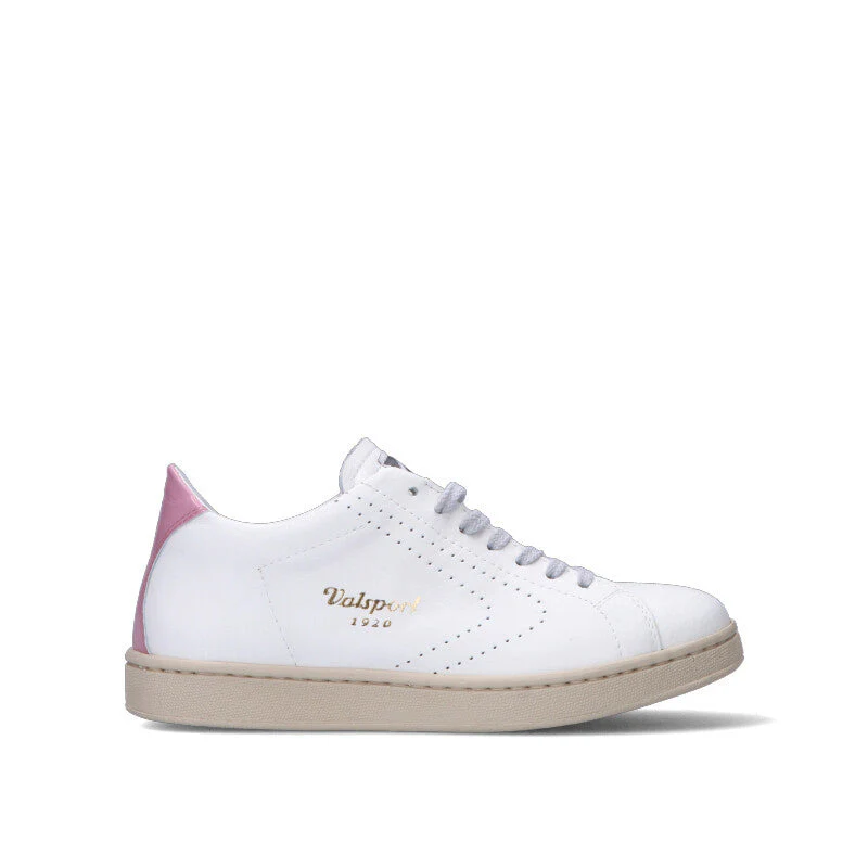 VALSPORT Sneaker donna bianca/rosa in pelle