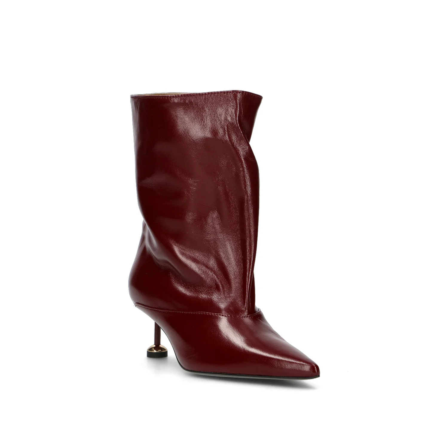 WO MILANO Tronchetto donna bordeaux in pelle - Image 2