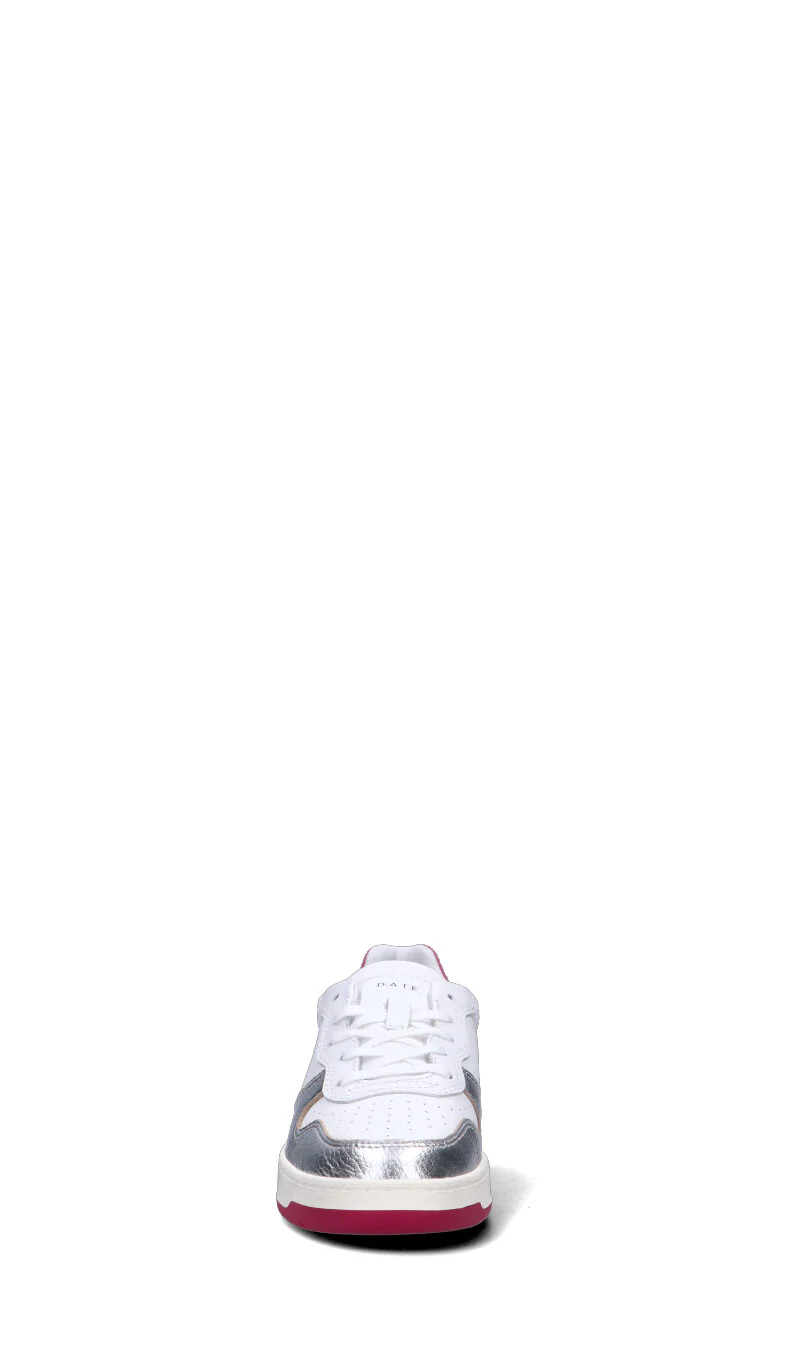 D.A.T.E. Sneaker donna bianca/argento in pelle - Image 3