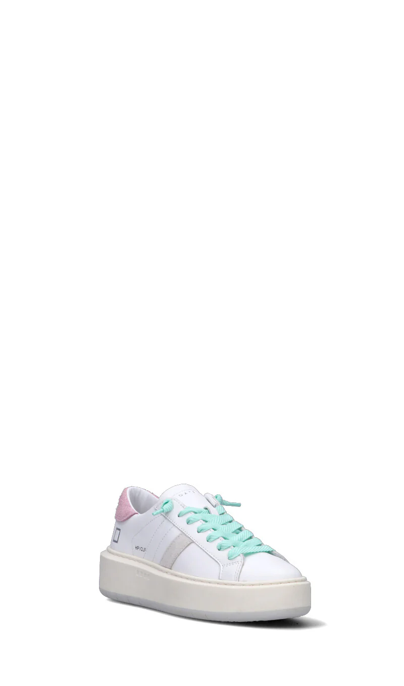 D.A.T.E. HILL LOW PLATFORM Sneaker donna bianca/rosa in pelle - Image 2