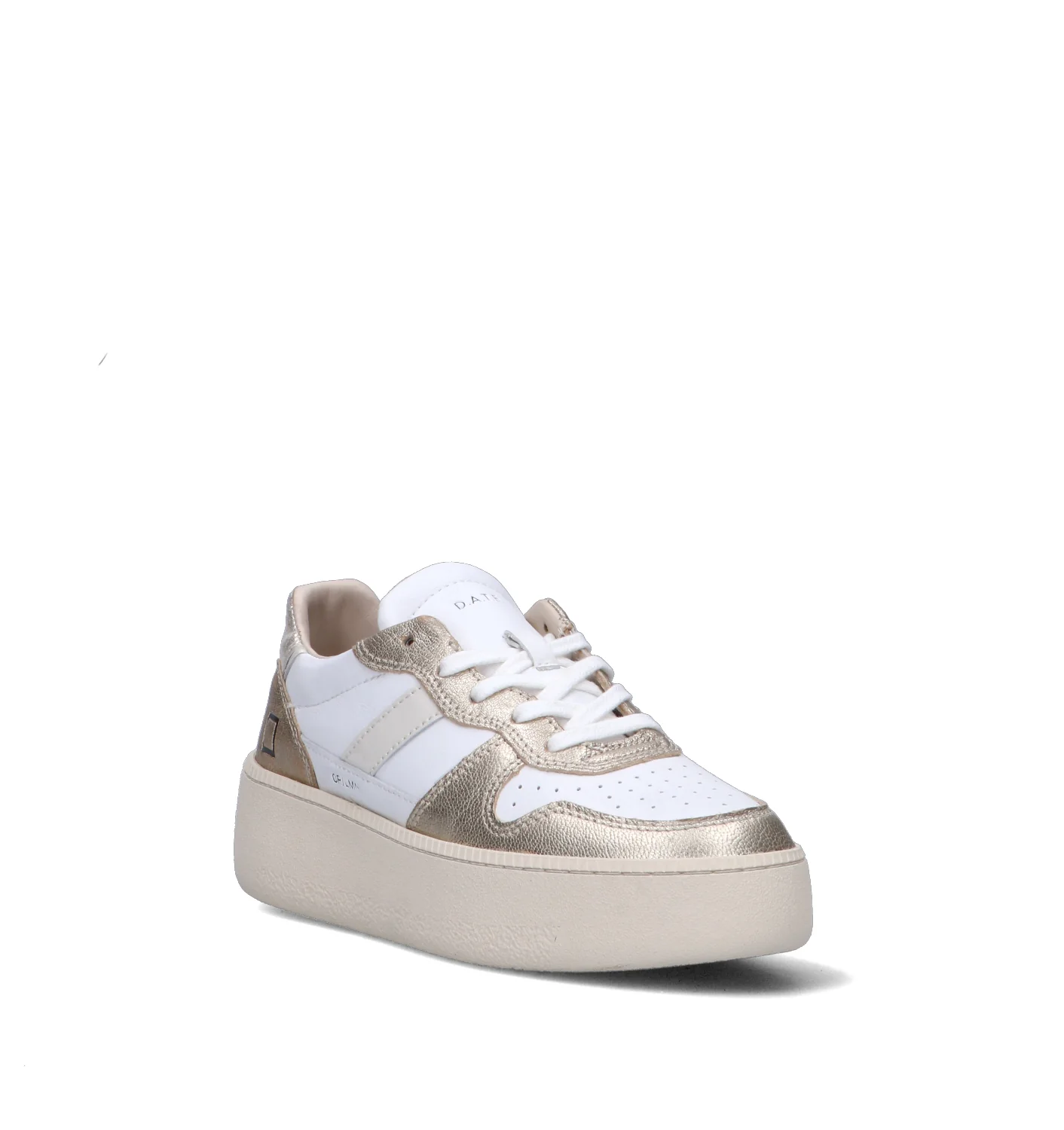 D.A.T.E. Sneaker donna bianca/platino in pelle - Image 2
