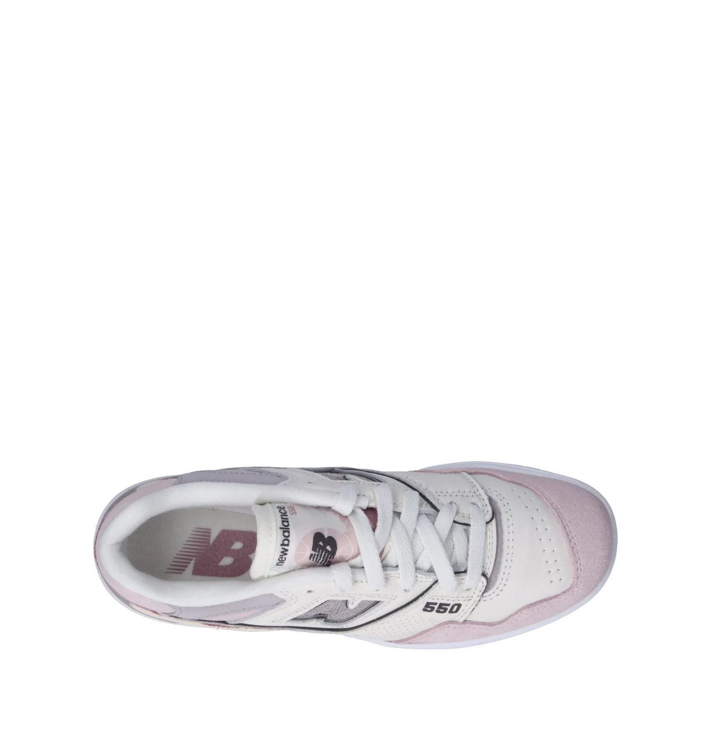 NEW BALANCE 550 Sneaker donna bianca/rosa in pelle - Image 5
