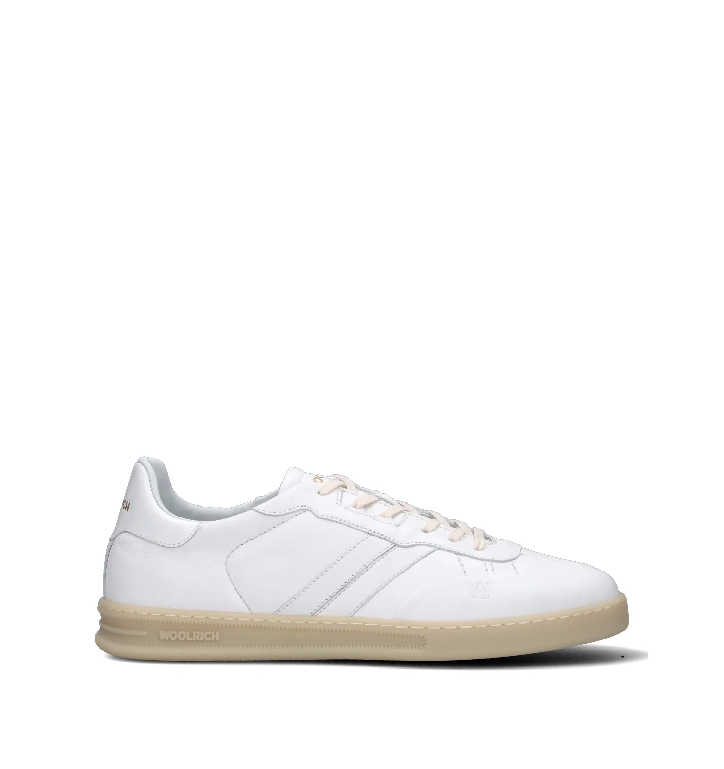 WOOLRICH Sneaker uomo bianca in pelle