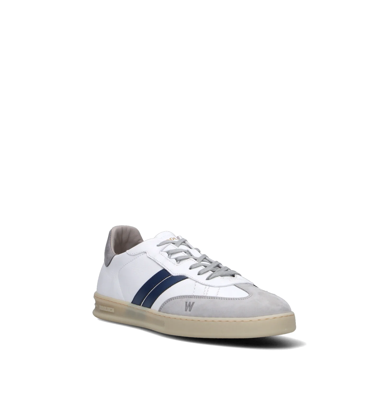 WOOLRICH Sneaker uomo bianca/grigia in pelle - Image 2