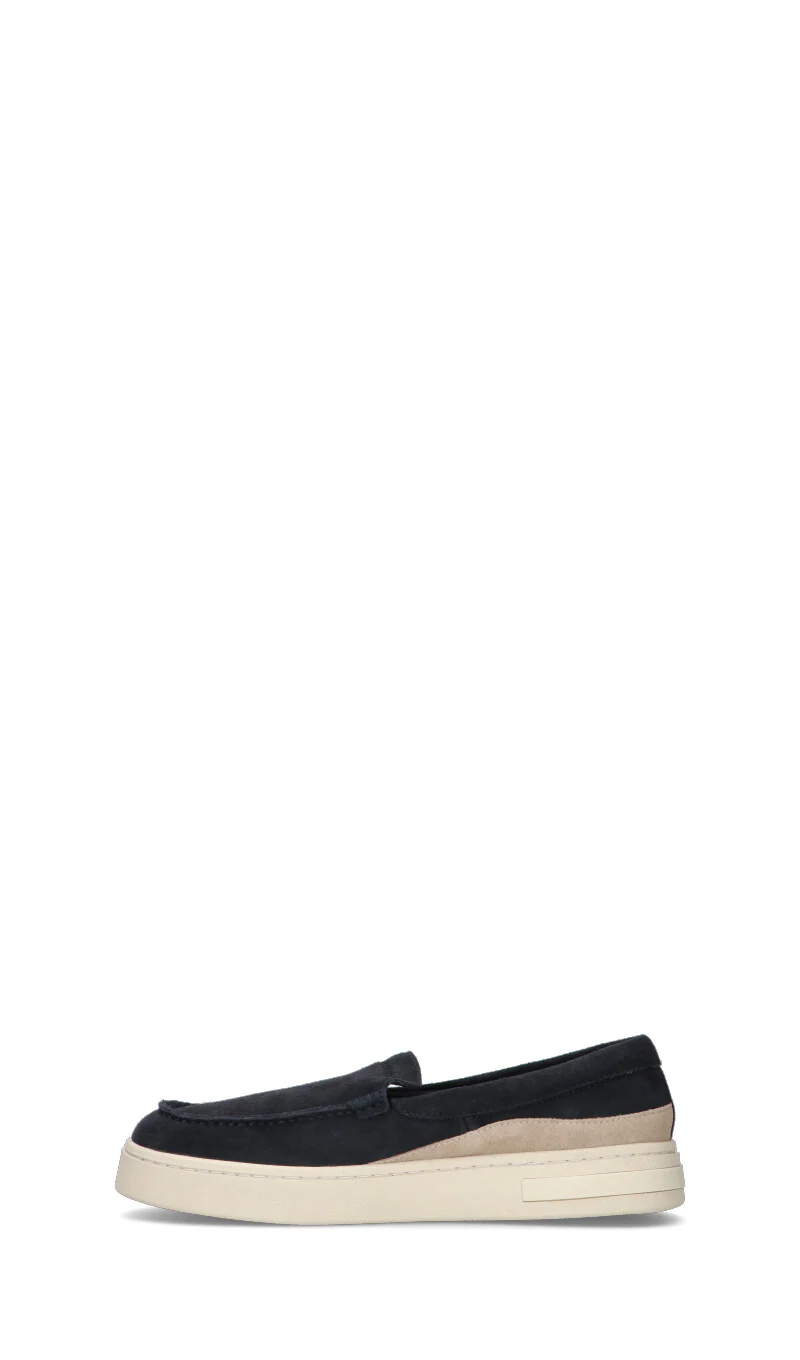 ARMANI EXCHANGE Mocassino uomo blu/panna in suede - Image 4