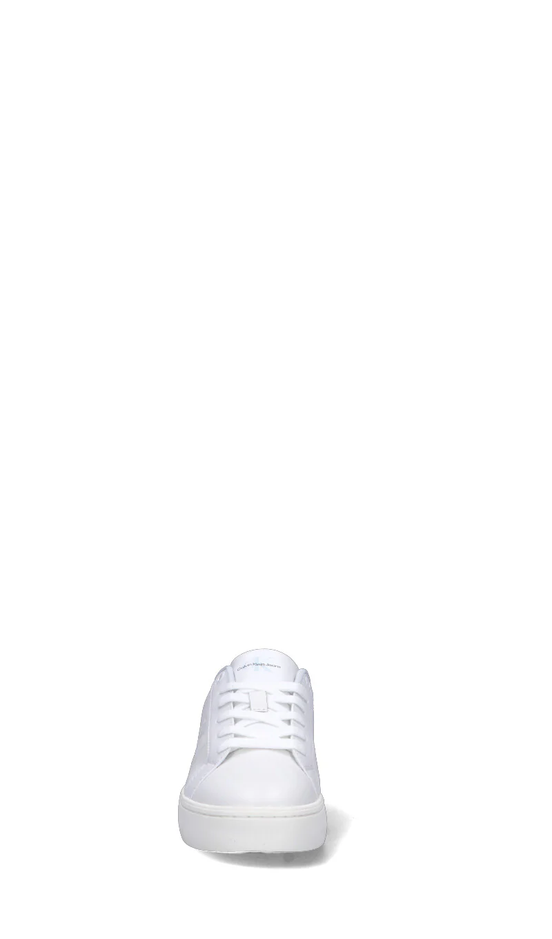 CALVIN KLEIN JEANS Sneaker donna bianca/azzurra in pelle - Image 3