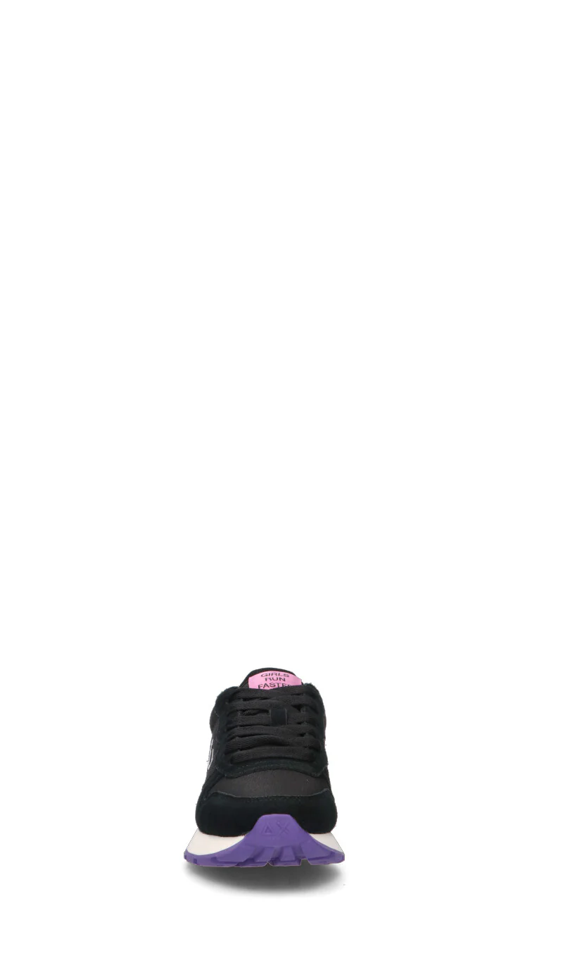 SUN68 Sneaker donna nera e rosa in suede - Image 3
