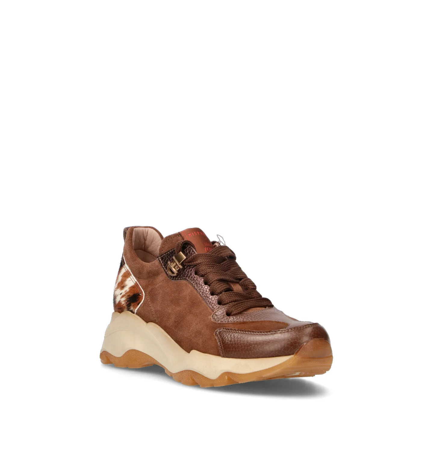 HISPANITAS Sneaker donna marrone in suede - Image 2